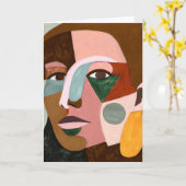 Geo Face Karte (Gelbe Blume)