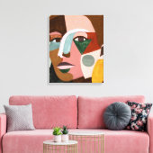 Geo Face Leinwanddruck (Insitu (Wohnzimmer))