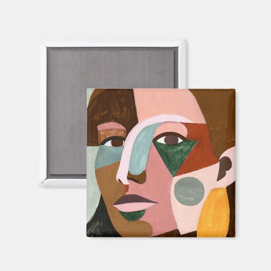 Geo Face Magnet (Vorderseite/Rückseite)