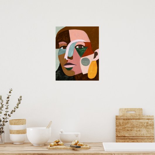 Geo Face Poster (Küche)