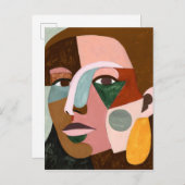Geo Face Postkarte (Vorne/Hinten)