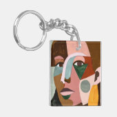 Geo Face Schlüsselanhänger (Vorderseite links)