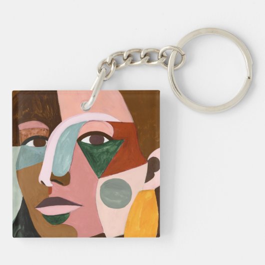 Geo Face Schlüsselanhänger (Rückseite)