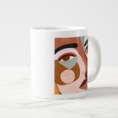 Geo Face Upclose Jumbo-Tasse (Vorderseite Rechts)