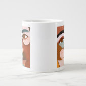 Geo Face Upclose Jumbo-Tasse (Vorderseite)
