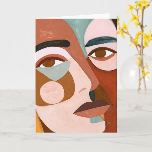 Geo Face Upclose Karte (Gelbe Blume)