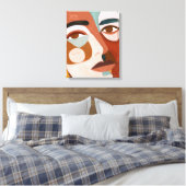 Geo Face Upclose Leinwanddruck (Insitu (Schlafzimmer))