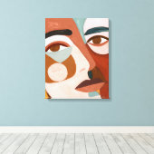 Geo Face Upclose Leinwanddruck (Insitu (Holzboden))