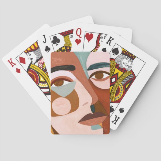 Geo Face Upclose Spielkarten (Rückseite)