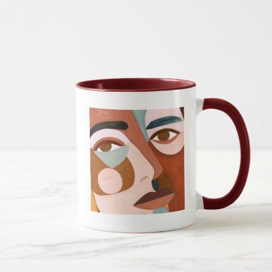 Geo Face Upclose Tasse (Rechts)