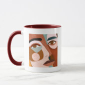 Geo Face Upclose Tasse (Links)