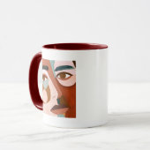 Geo Face Upclose Tasse (Vorderseite Links)