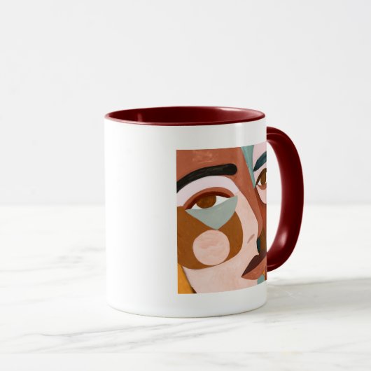 Geo Face Upclose Tasse (VorderseiteRechts)
