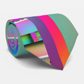 Geo-Farben Krawatte (Gerollt)