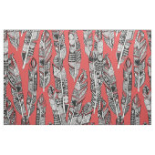 Geo Federn rot Stoff (Fat Quarter (45,7 x 55,9 cm))
