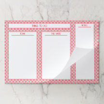 Geo Floral rot und rosa große Tearaway Paper Pad