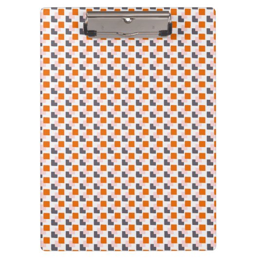 Geo Focus Orange Gray Klemmbrett (Vorderseite)