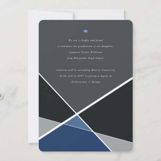 Geo Foto Abschluss für moderne geometrische Farbbl Ankündigung (Rückseite)