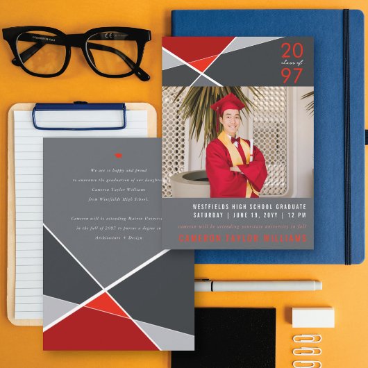 Geo Foto Abschluss für moderne geometrische Farbbl Ankündigung