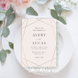 Geo Frame EDITABLE COLOR Wedding GEO Dankeskarte