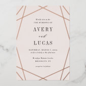 Geo Frame Foil bearbeitbare Farbe Hochzeit Einladu Folieneinladung (Vorderseite)