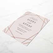 Geo Frame Foil bearbeitbare Farbe Hochzeit Einladu Folieneinladung (Gedreht)