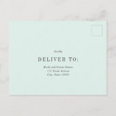 Geo Frame Wedding RSVP Antwortkarte Postkarte (Rückseite)