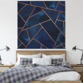 Geo für Navy und Kupfer Leinwanddruck (Insitu (Schlafzimmer))