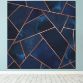 Geo für Navy und Kupfer Leinwanddruck (Insitu (Holzboden))