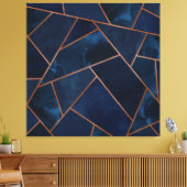 Geo für Navy und Kupfer Leinwanddruck (Insitu (Wohnzimmer))