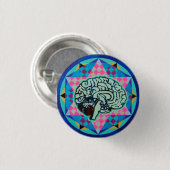 Geo-Gehirn Button (Vorne & Hinten)