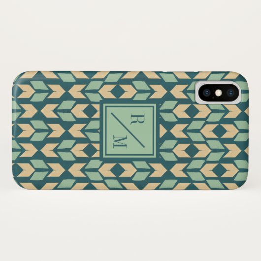 Geo geometrischer aquamariner Pfeil des Case-Mate iPhone Hülle (Rückseite (Horizontal))