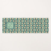 Geo geometrischer aquamariner Pfeil des Yogamatte (Vorderseite (Horizontal))