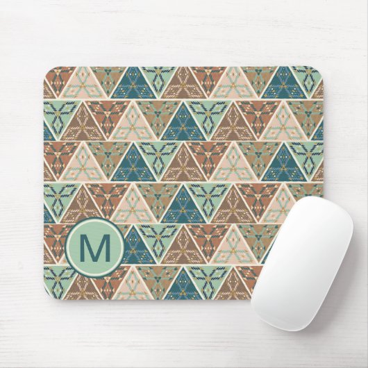 Geo geometrisches Muster des Monogramm-| des Mousepad (Mit Mouse)