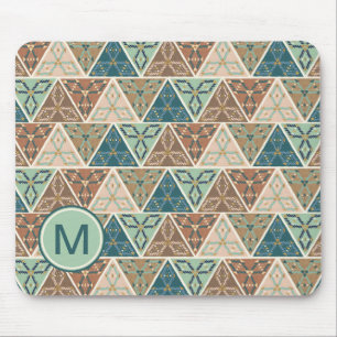 Geo geometrisches Muster des Monogramm-  des Mousepad