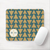 Geo Gold des Monogramm-| des Schritt-| im Freien Mousepad (Mit Mouse)