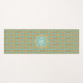 Geo Gold des Monogramm-| des Schritt-| im Freien Yogamatte (Vorderseite (Horizontal))