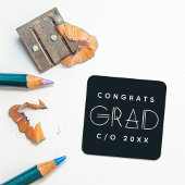 Geo Grad Modern Typography Graduation Sticker