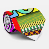Geo Grafik Farben Krawatte (Gerollt)