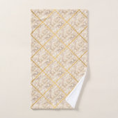 GEO GRID BLOCK GOLD BRONZE BATHROOM TOWEL SET (Handtuch)
