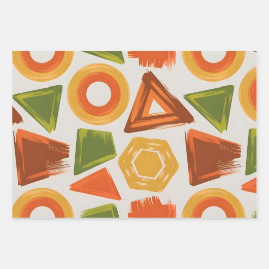 Geo Groove Geschenkpapier Set (Vorderseite)