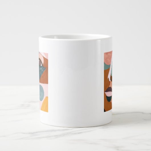 Geo Half Face Jumbo-Tasse (Vorderseite)