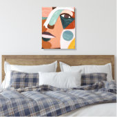 Geo Half Face Leinwanddruck (Insitu (Schlafzimmer))