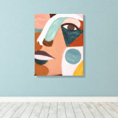 Geo Half Face Leinwanddruck (Insitu (Holzboden))