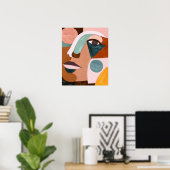 Geo Half Face Poster (Heimbüro)