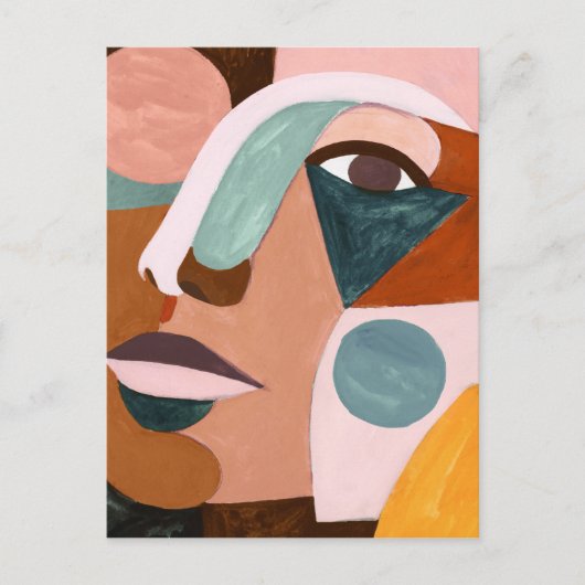 Geo Half Face Postkarte (Vorderseite)