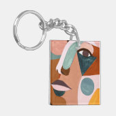 Geo Half Face Schlüsselanhänger (Vorderseite links)