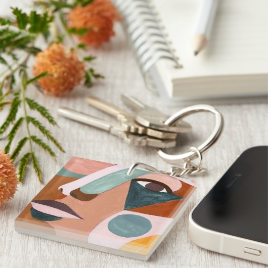 Geo Half Face Schlüsselanhänger (Vorderseite rechts)