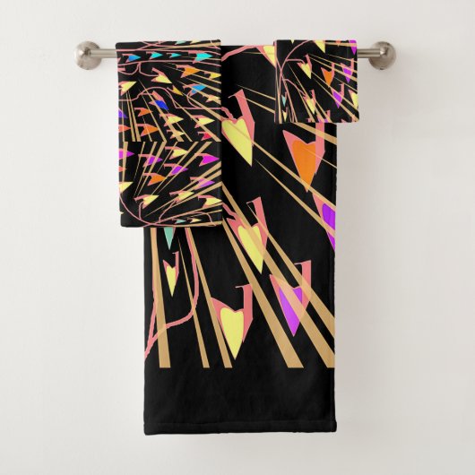 Geo Hearts Badhandtuch Set (Insitu)