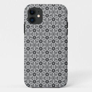 Geo Hexagon Schwarz + Silber Muster iPhone 5 Hülle